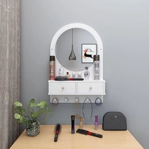 Wall dressing table Wall wall hanging makeup table small apartment hanging mirror student dormitory bathroom