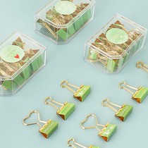 Avocado cute clip color cartoon office phoenix tail clip student stationery creative medium ticket clip long tail dovetail clip