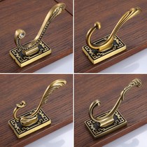 Chinese style hanging clothes hook single wall-mounted wall upper dormitory door rear door wardrobe hooks ancient bronze clothes hat hook for home