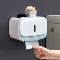 Toilet tissue box Toilet paper box Multi-function wall-mounted waterproof tissue holder roll paper holder Toilet paper box free punching