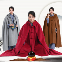 Political good double-layer plush meditation cloak meditation cloak men plus velvet house monastery monastery monk clothes Buddha system in winter thickening