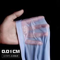 Mens underwear ice silk No marks transparent flat angle pants Guys breathable ultra-thin Four-corner pants Summer Young shorts Head male