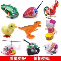 Childrens frog clockwork toy Tin frog winding jumping frog Bouncing small animals after 80 years of nostalgia