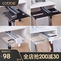 Pants rack telescopic wardrobe home wardrobe built-in multifunctional pull-out double-row top side loading push-pull pants