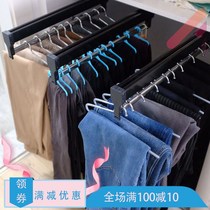 45CM long cloakroom trouser rack drawing telescopic trouser rack wardrobe top loading push-pull pants draw multifunctional clothes rack clothes