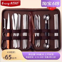 Chef carving tools Full set of 15 pieces Fruit carving knife Vegetable platter Food professional student starter set