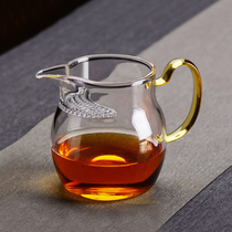 Wu Zen thickened glass Crescent Road cup tea leak integrated large capacity tea divider with filter screen heat-resistant tea cup