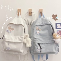 MUJI series large capacity school bag female Korean Harajuku ulzzang college student backpack high school ins wind backpack