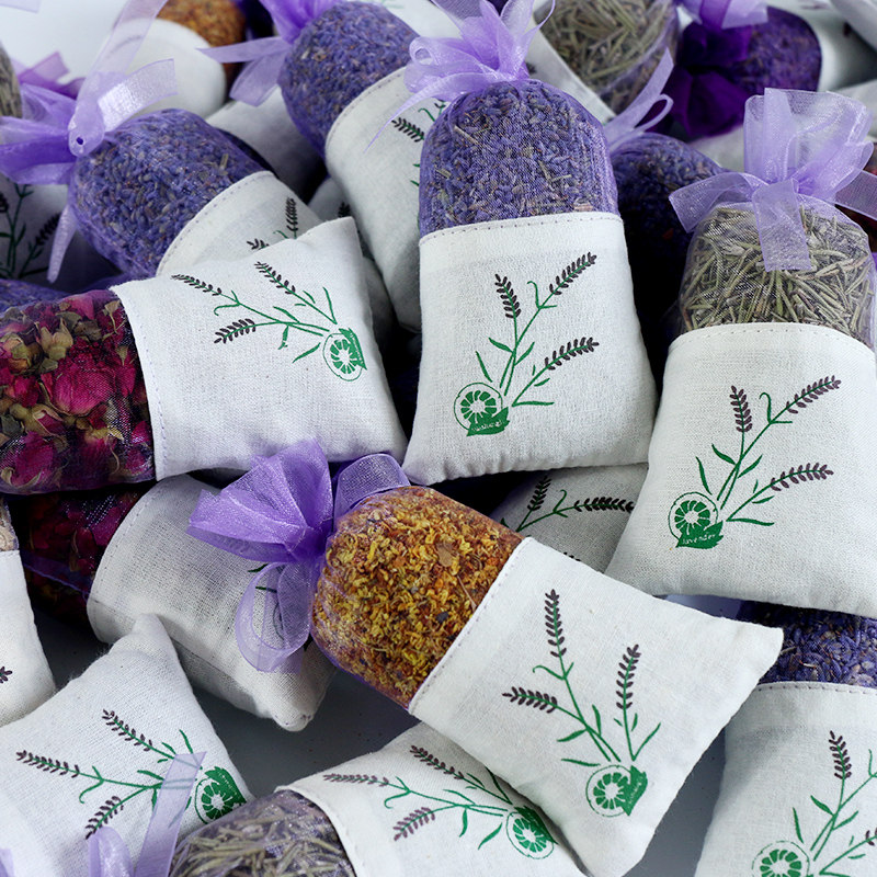 天然桂花薰衣草干花香囊去异味衣柜香包香薰家用持久玫瑰香气香袋