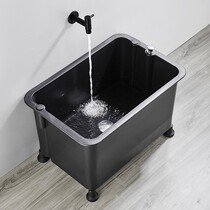 Mop pool Large outdoor narrow long type Small apartment type Household balcony Light luxury fashion sink Integrated floor-to-ceiling type