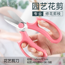 Linlangfang New Gardening Floral Scissors Round Head Home Flower Branches Flower Shop Household Stainless Steel