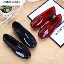 Men and women shallow water shoes spring and autumn men rain shoes car wash waterproof shoes non-slip foot kitchen shoes no inside convenient rubber shoes