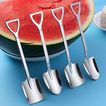 Tiejue spoon stainless steel dessert 304 creative shovel home eating watermelon spoon cute thick filler grain
