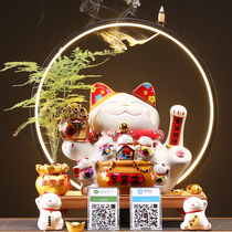 Shake hand fortune cat ornaments automatic beckoning opening gift front desk cashier voice play home living room hair cat