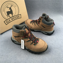 Foreign trade high-end waterproof outdoor hiking shoes light travel friends wild hiking shoes head layer cowhide leather sandstone