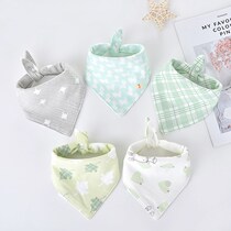 (large number lengthened) Baby Pure Cotton Widening Thickened Triangle Saliva towel Child surrounding mouth newborn baby saliva pocket