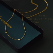 Ten miles between love exquisite necklace titanium steel 18K gold wrapped delicate versatile collarbone chain light luxury niche sweater chain