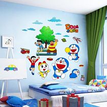 Cartoon animation wall stickers Poster robot cat childrens room decorations Wallpaper self-adhesive bedroom warm wall stickers 