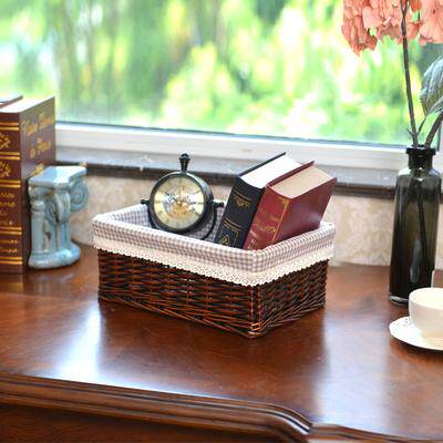 Storage basket rattan basket storage box storage box storage box cloth basket willow woven basket table kitchen
