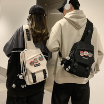 Mens shoulder bag Tide brand Small Satchel leisure student shoulder backpack Japanese large capacity shoulder bag chest bag