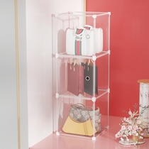 Transparent bag storage cabinet childrens baby toys sundries lockers clothes clothes plastic lattice lockers