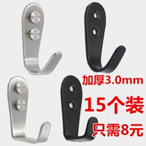 Towel Hook Wall Toilet Punch Hook Stainless Steel adhesive hook Single Kitchen and Bathroom Pendant Metal Towel Hook