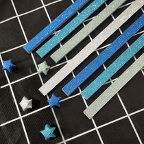 Wishing stars flash diamond origami can write glass bottle color thick handmade paper finished diy production materials