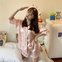 Summer 2021 New sweet age-reducing princess style can wear cute short-sleeved pajamas female home clothes two-piece set