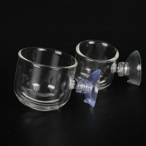 Super white tank glass feeder lamp fish red worm Cup fish feeding cup shrimp tank grass tank nematode fish food feed