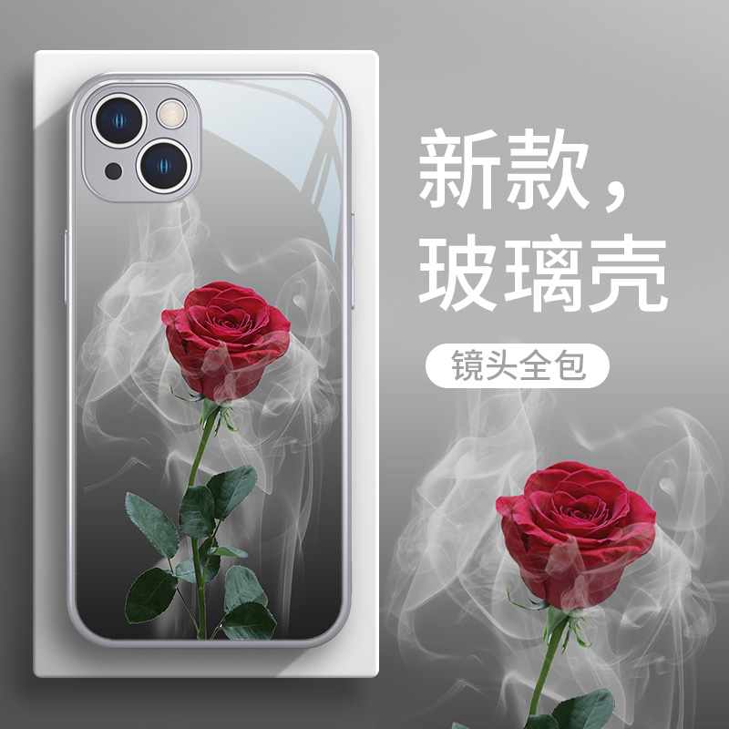 iPhone手持壳25年新款推荐|小众高级感女款TOP1,玫瑰/花朵玻璃壳能够有多绝。