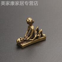 Retro pure copper pocket handle pieces couples play with ornaments copper handicrafts and play small copper erotic ornaments