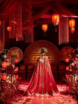 Rental Xiuhe clothing bride 2021 New shawl big cloak long tail phoenix crown Xia Chinese dress rental