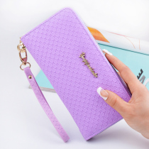 2021 new womens wallet womens long zipper bag hand bag mobile phone bag Korean female student wallet large capacity