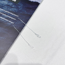 3 23 X-JING-6388 Korean version notes pure silver fashion ear line