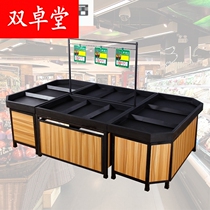  Shelves Vegetable shelves Steel wooden shelves Fruit shop wooden supermarket fruit shelves Display shelves Multi-functional fruit shelves