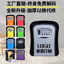 Outside the door key storage and decoration key password box anti-theft button