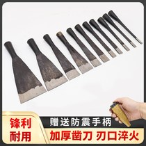 Hand forged old chisel Flat shovel Manganese steel chisel Woodworking tools Old chisel Woodworking chisel