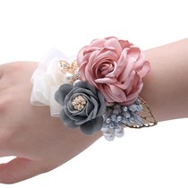 Bride bridesmaid wrist flower sister group hand flower wedding ceremony Korean fresh beautiful dinner annual dance bracelet