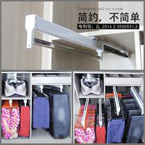 Wardrobe pants rack telescopic pants rack hanging pants rail drawer type push-pull home pants cloakroom hardware accessories