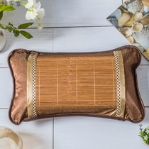  Bamboo pillow Tea bamboo leaf summer ice silk cooling pillow Adult children breathable neck protection Special dormitory student pillow