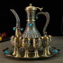 Ancient style wine set clear Hulk home white wine glass spirits ancient wine set goblet American European court Hulk