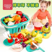 Bensch childrens cutting fruit toys baby vegetables Chile Velcro boys and girls house kitchen set