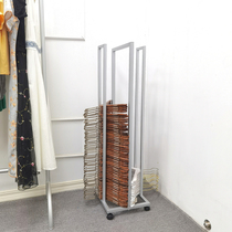 Hanger storage rack Dedicated balcony for clothing store can be moved to store hanger artifact space-saving pants clip shelf Silver