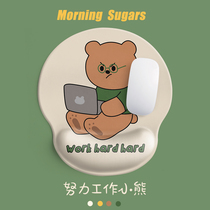 Original Japan and South Korea work bear office large cute male and female cartoon mouse pad wrist 3d memory cotton silicone