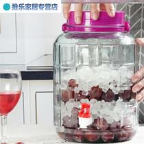 Thickened wine glass bottle special wine bottle 50kg large capacity 10kg bubble wine jar with faucet tank number