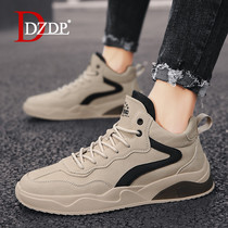 High Help Shoe Men 2022 New spring mens shoes casual sports Running shoes Mens Korean version 100 hitch a little white tide shoe