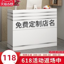 Small supermarket cash register shop counter table simple modern clothing store convenience store front desk milk tea shop bar counter