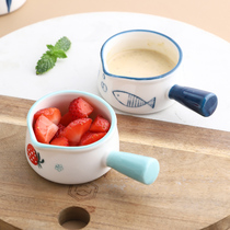 Commercial Mini Milk Jar restaurant juice bucket ceramic with handle small Milk Cup Japanese sushi dipping dish seasoning cup self service