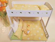 Cotton doll bedding quilt pillow mattress set single double baby bed cute accessories 15cm20cm