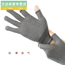 Cycling gloves male winter motorcycle riding warm plus velvet touch screen outdoor gloves winter fishing exposed two-finger rider